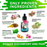 Kennel Cough Drops for Dogs and Cats - 2oz Pet Herbal Remedy - Throat Soother - Homeopathic Respiratory Support - Dry, Wet & Barky Pet Cough and Cat Asthma, Sinus Congestion Treatment - Made in USA