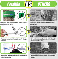 Perantlb backyard zipline kit with stainless steel cable, trolley, seat and spring brake - view 6