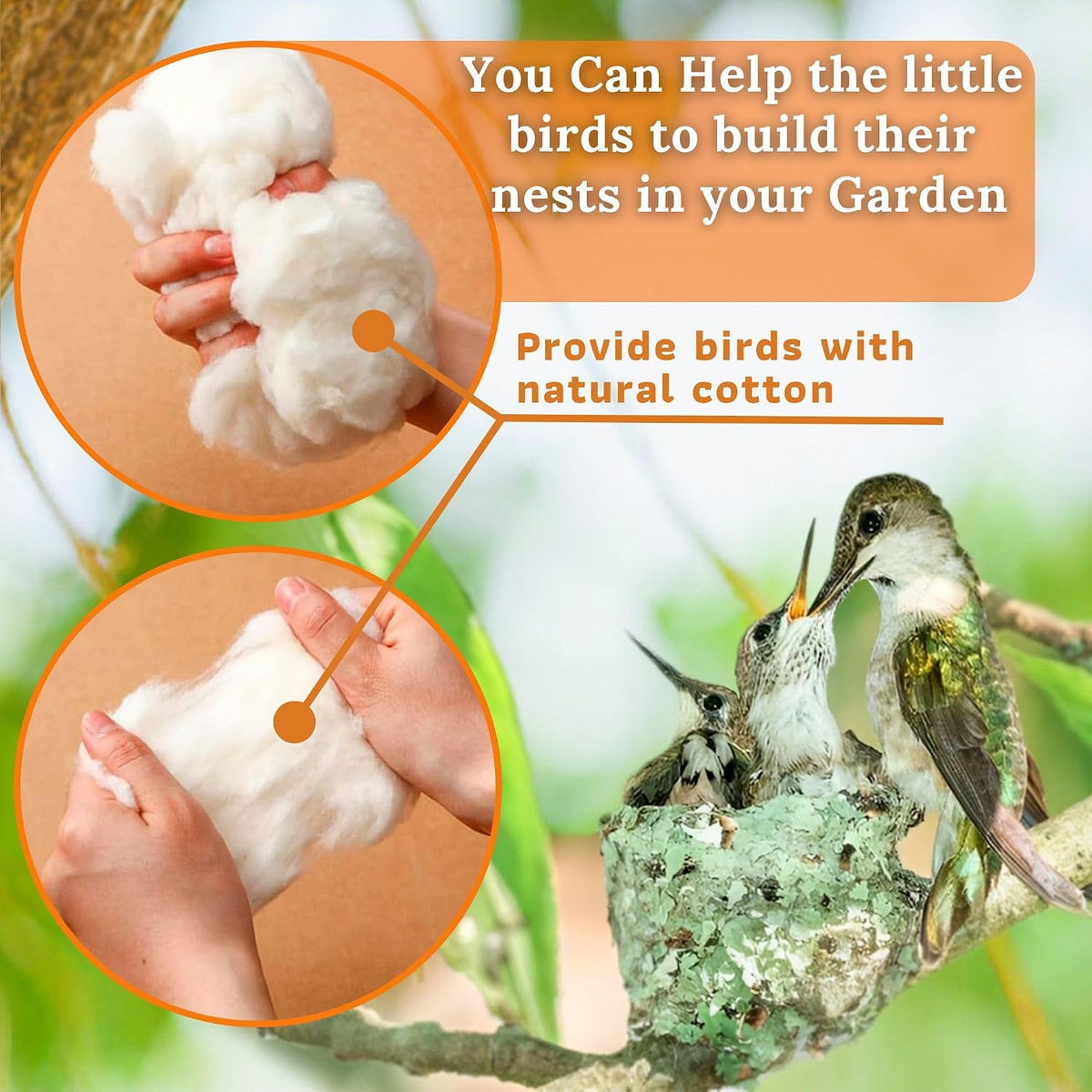 Bird Nesting Material Holder for Hummingbirds - White - image 3