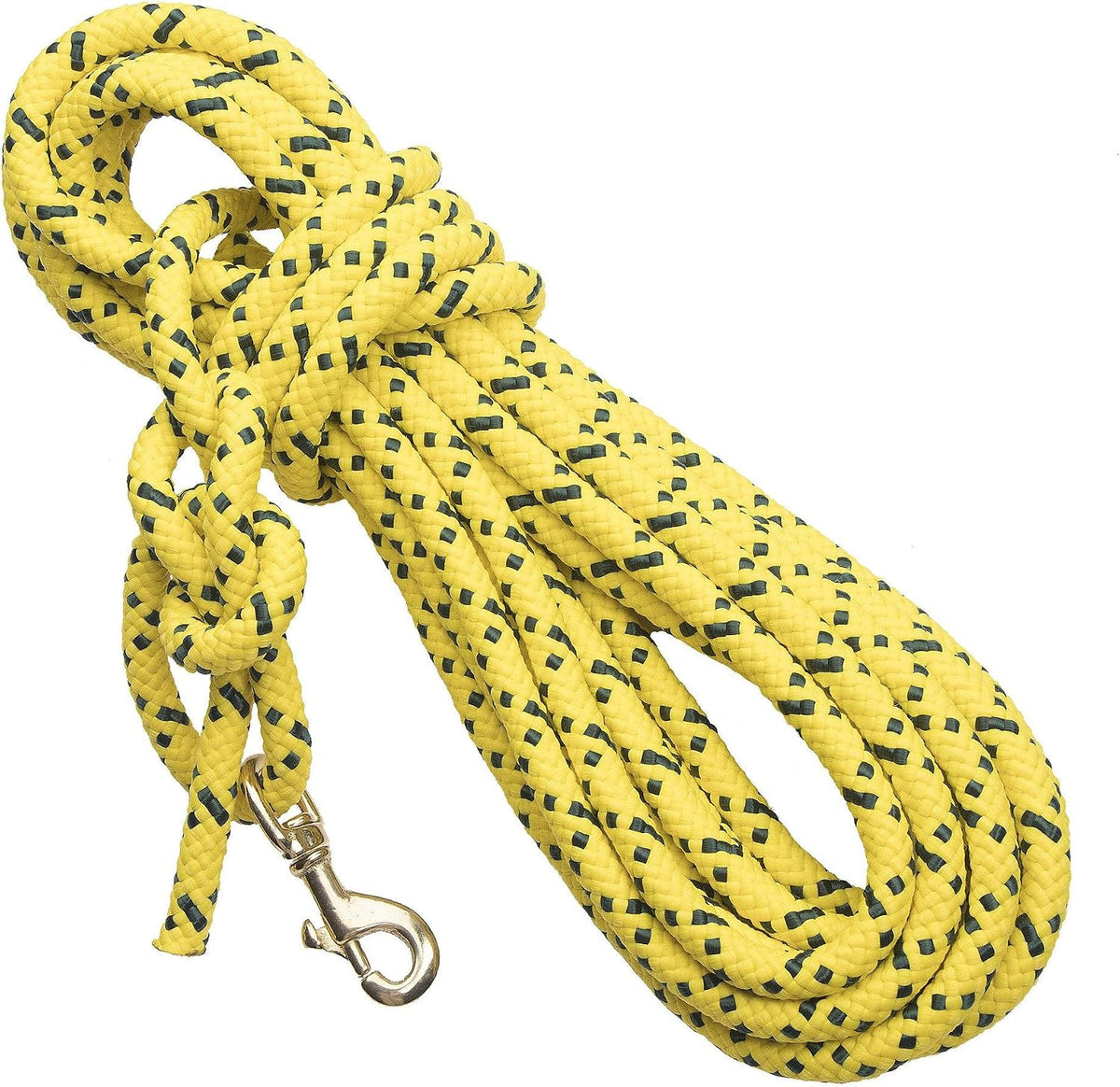 Mendota Pet Check Cord Leash, Dog Training Lead, Made in The USA - Hi-Viz Yellow / 7/16 in x 50 ft