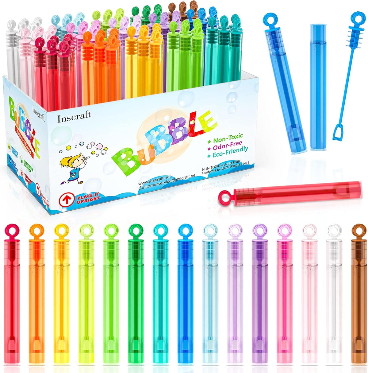 INSCRAFT Bubble Wand, Summer Toys, Wedding - Rainbow