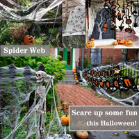 Gusgrop Halloween decorations set with Happy Halloween and Trick or Treat banners and bat garlands - view 6