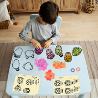 Renbuzhu fall leaf paper suncatcher craft kit with tissue paper and adhesive frames - view 14