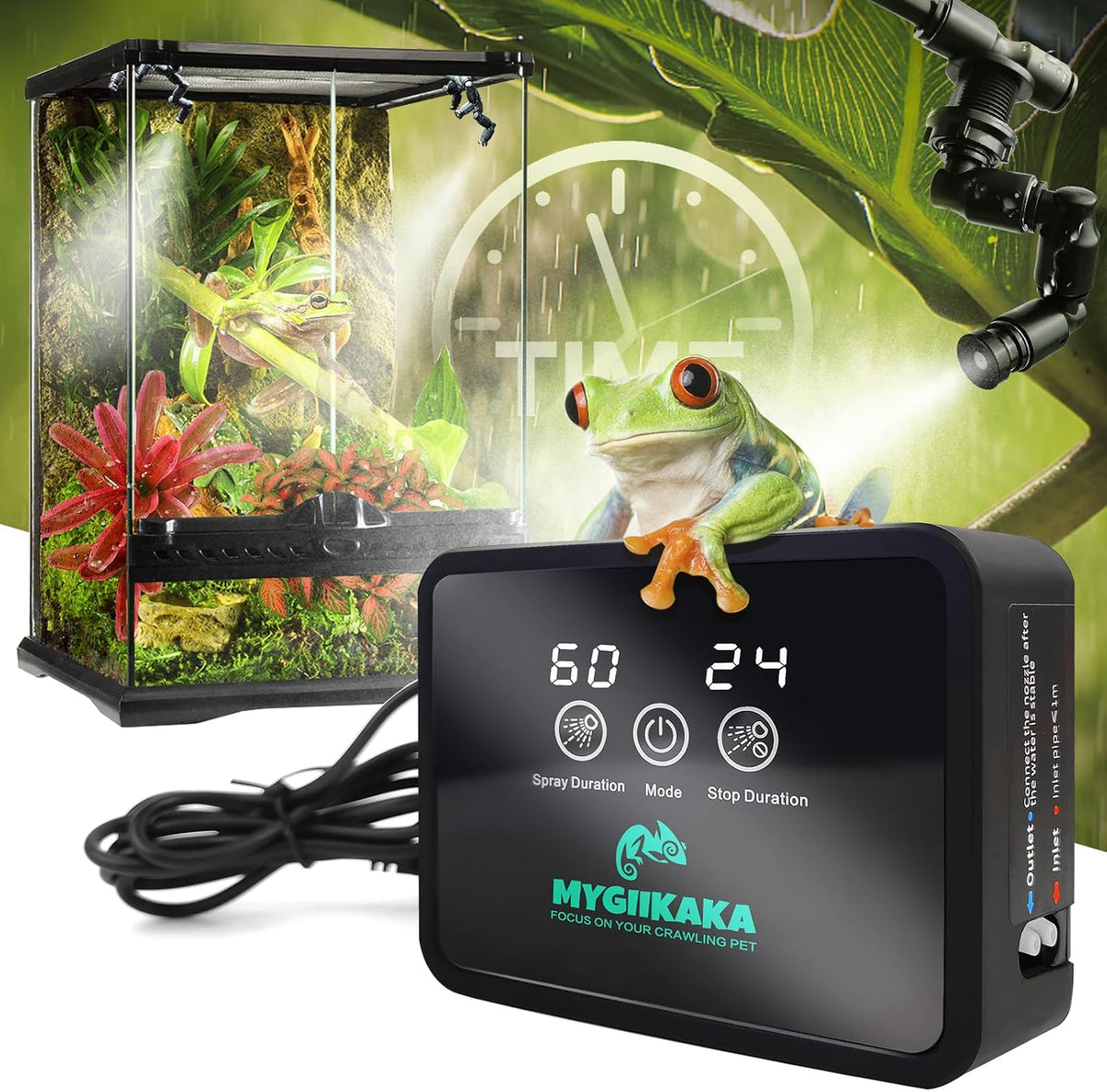 MYGIIKAKA Automatic Reptile Misting System - Touch Version - Upgraded