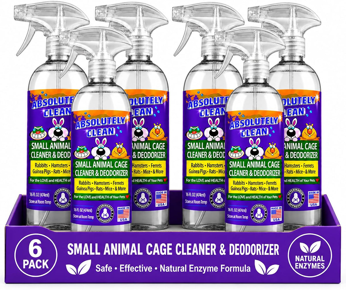 Absolutely Clean Amazing Small Animal Cage Cleaner - 16 Fl Oz (Pack of 6)