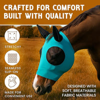 Horse Fly Mask - Arab Equine Fly Mask with Full Coverage for Eye & Ear - Stretchable UV & Sun Protection Flymask for Horses, Ponies & Mini Horses - Horse Face Cover for Pasture & Trail - Gray