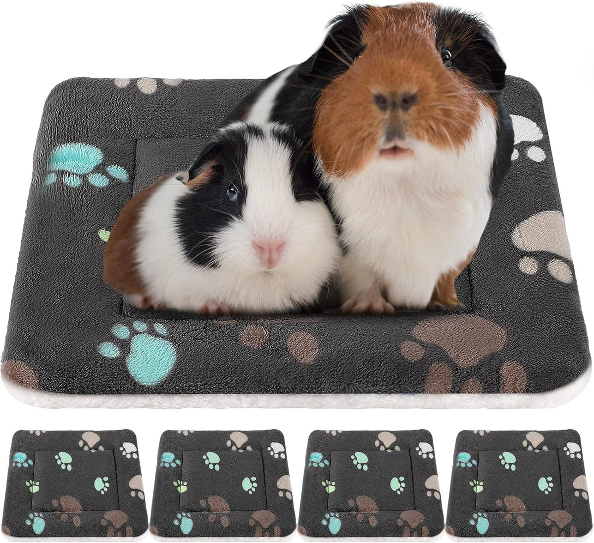 4 Pack Soft Pet Bed Mat Small Dog Crate Fleece – Essentials for Dogs - 13 x 10 Inches / Black