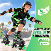 NEMONE Mermaid Adjustable Light up Roller Skates for Girls Boys – Fun for Kids & Family - B- Hero Quest / Large - Youth - image 2
