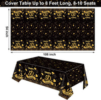 3 Pack Plastic Birthday Tablecloth - 50th Birthday - image 2