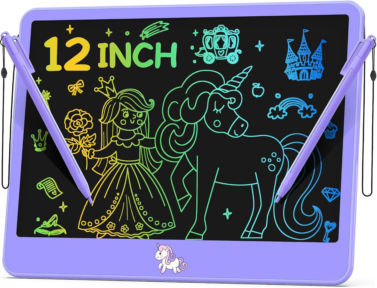 Hockvill LCD Writing Tablet for Kids 8.8 Inch - 11"W x 8.2"H / Purple
