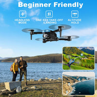 Drone with 1080P Camera - Foldable Remote Control RC Quadcopter FPV Drone – Fun for Kids & Family - Black&Blue - image 3