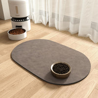MontVoo Absorbent Dog Food Mat-Dog Mat for Food and Water Bowl - Brown / 12"x19"