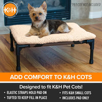 K&H Elevated Dog Bed Pet Cot Pad, X-Large 50x32 Tan – Essentials for Dogs - Small (17 in x 22 in) - image 3