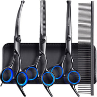 Gimars Titanium Coated Professional 6 in 1 4CR Stainless Steel Dog - Professional Black 5 in 1