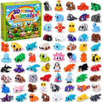 Celltestria 18PCS 3D Printed Skeleton Fidget Toys with Coffin Storage - 72Pcs 3D Animals