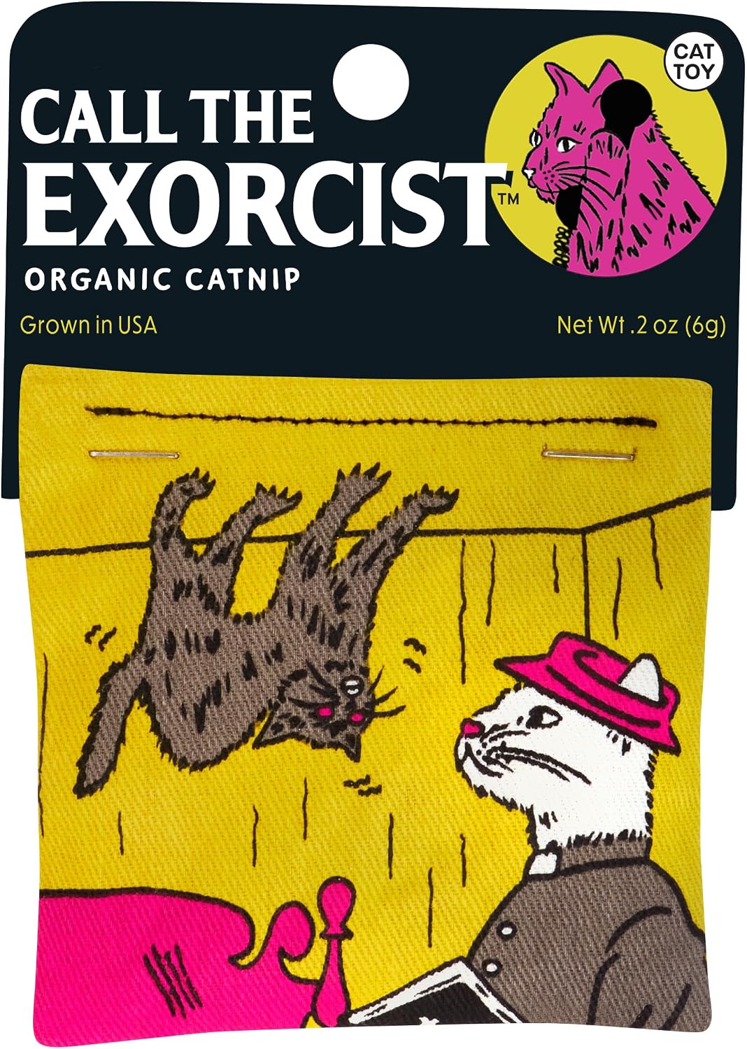 Blue Q Catnip - Cute Cat Toys for Biting with Funny Graphics -I Love My Cat – Essentials for Cats - Call The Exorcist