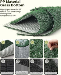 Dog Grass Pad with Tray, 30"x20" Medium Grass Pad for Dogs Potty with 2pcs Artificial Grass, Indoor Dog Litter Box for Balcony Apartment, Realistic, Washable, Less Odor