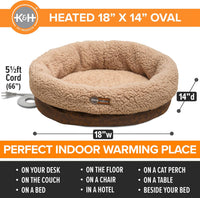 K&H Heated Cat Bed, Thermo-Snuggle Cup Bomber Indoor - Chocolate / 14 X 18 Inches / Cup Bomber - image 2