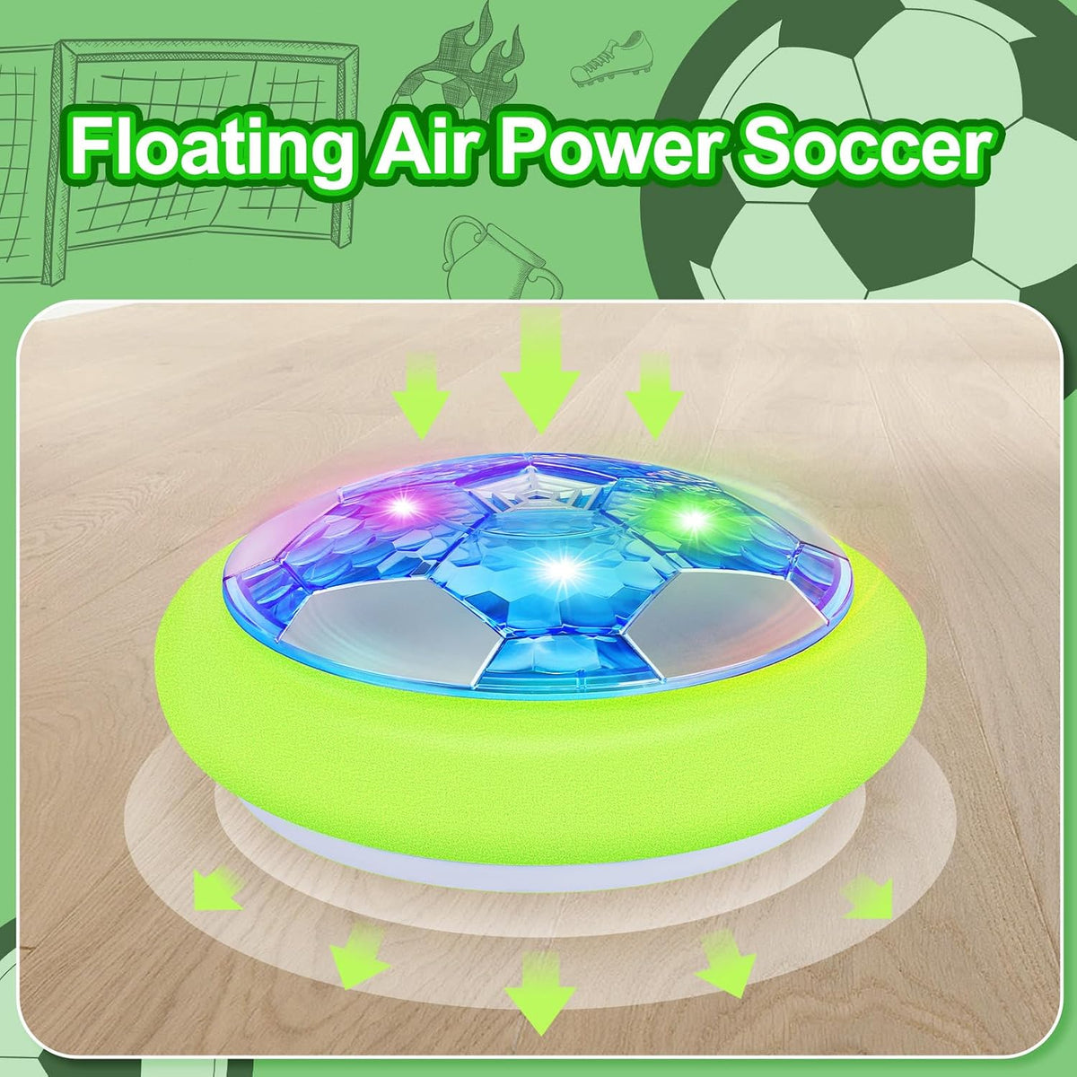 Growsland LED hover soccer ball with foam bumper and 2 goals - view 6