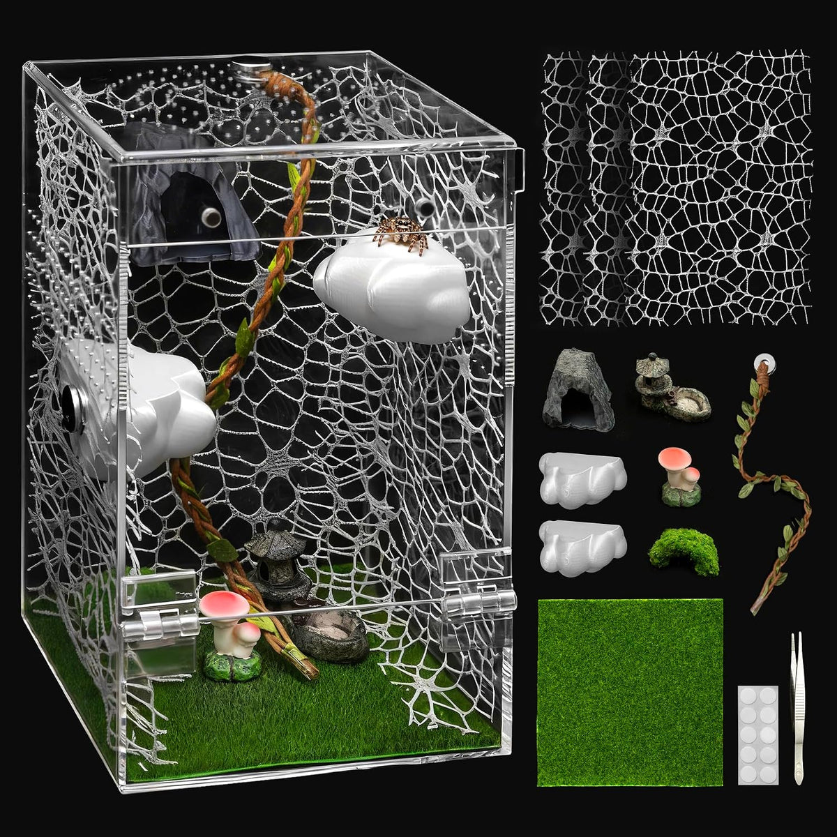 AZV Jumping Spider Enclosure Kit - White / Large