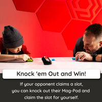 Fat Brain Toys Magshuto Knockout Rail magnetic game with green and blue launchers - view 4