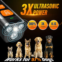 Dog Bark Deterrent Device, 3X Ultrasonic Anti Barking Devices – Essentials for Dogs - Black - image 2