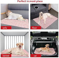 Dog Crate Mat (36" X 23"), Soft Dog Bed Mat with Cute Prints, Personalized Crate Pad, Anti-Slip Bottom, Machine Washable Kennel Pad