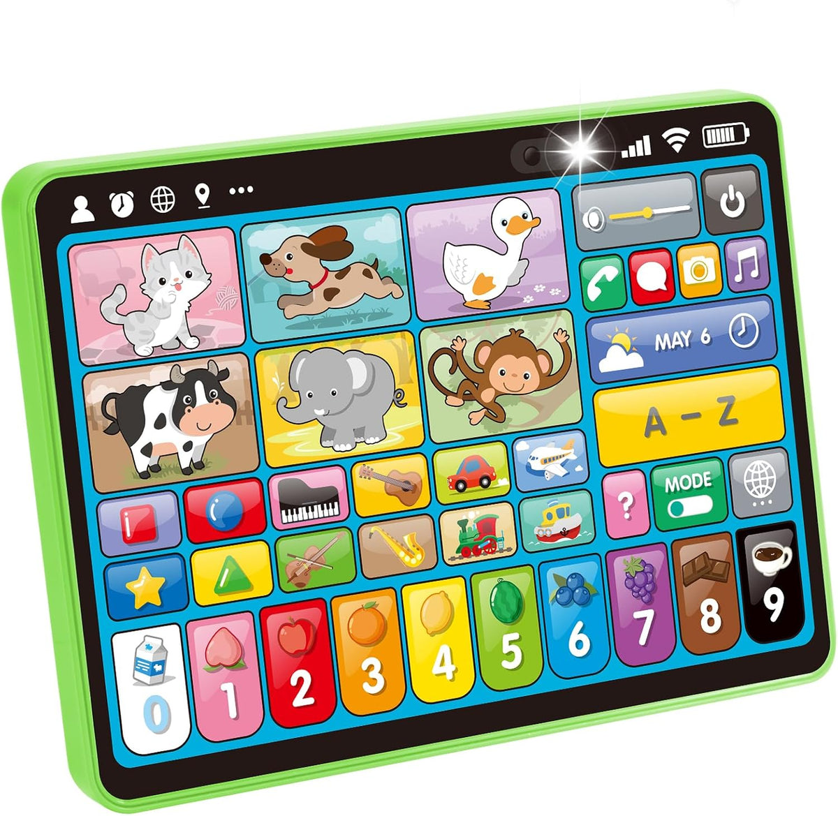 hahaland 5-Language Learning Tablet Toy for Toddler 1-3 with Speech
