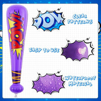 WILLBOND 18 pack 17 inch inflatable baseball bats in red, pink, blue and light blue with pump - view 28