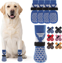 Dog Socks Shoes for Hot Pavement - Blue / Medium(4 Pack)