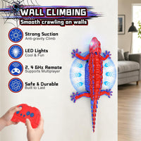 RC Wall Climbing Gecko, Rechargeable Remote Control Robot for Kids – Fun for Kids & Family - Red&blue - image 2