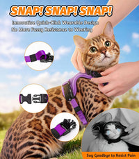 Cat Harness and Leash for Walking - Purple / M (13-18lb) - image 4