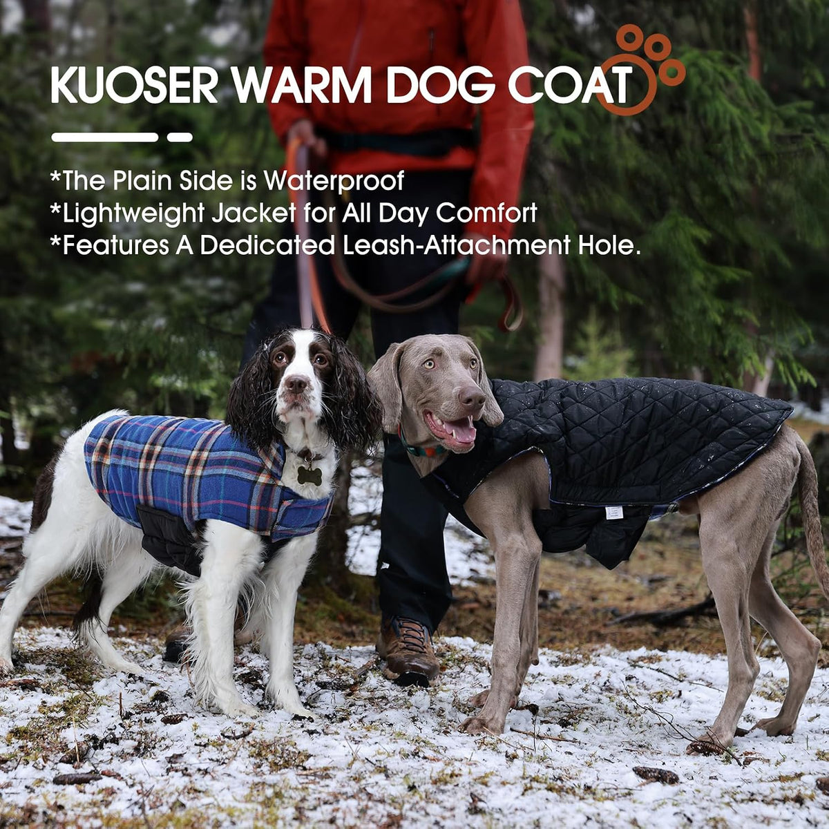 Kuoser Waterproof Dog Coat - Navy / Medium (Pack of 1) - image 3