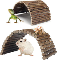 QUOZUO 2PCS Reptile Hideout Hermit Crab Bendable Bridge