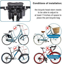 Ownpets Dog Bike Basket Foldable Pet Carrier, Dog Car Booster Seat with Mesh Windows, Adjustable Shoulder Bag Portable Breathable Bicycle Basket Bag for Dogs and Cats