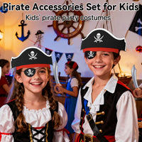 ZeeDix 9 Pcs Pirate Accessories for Kids - Black - image 3