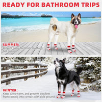 Dog Socks Shoes for Hot Pavement - Pink Heart / Large(4 Pack) - image 4