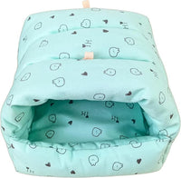 WowowMeow Guinea Pigs Bed,Hamster Bed,Soft Sleep Mat Pad and Warm Cave for Rats,Rabbit,Chinchillas,Hedgehog,Squirrel and Other Small Animals (L, Heart-Green)