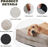 Orthopedic Dog Bed for Large Dogs - 31"L x 25"W x 6.5"Th / Beige - image 4