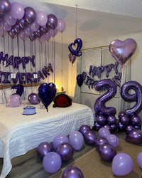 Navy Blue 1 Balloon, Number Balloon 40 Inch - Purple / Number 14 - image 2