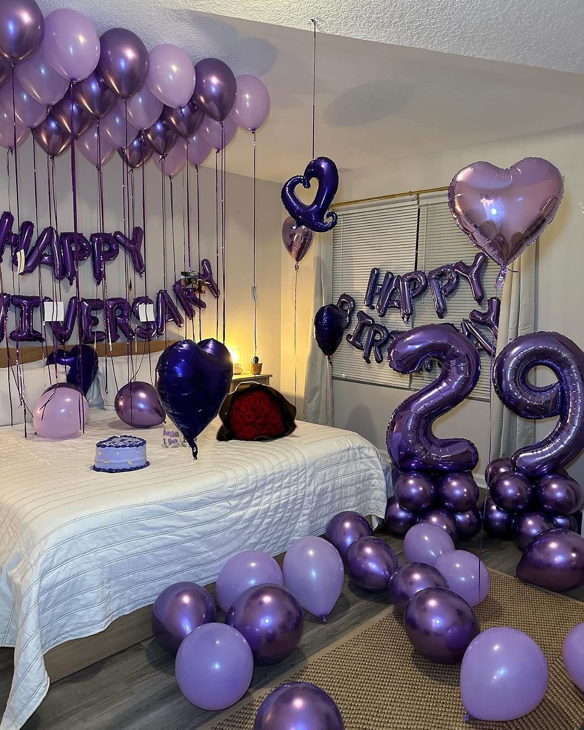Navy Blue 1 Balloon, Number Balloon 40 Inch - Purple / Number 14 - image 2