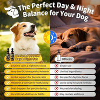 Hemp & Melatonin Calming Drops for Dogs – Day & Night Calming Treat for Anxiety Relief, Stress, Aggression, Separation, Relaxation & Sleep Aid, Chicken Flavor, 2 FL Oz