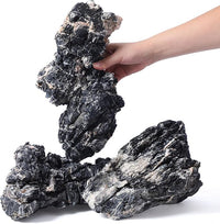 10-12 Inches Natural Seiryu Stone 3 PCS Extra Large Aquarium Rocks for Aquascaping, Aquarium Landscaping, Terrariums, Fish Tank Decoration, Vivariums, Paludarium, Amphibian Enclosures