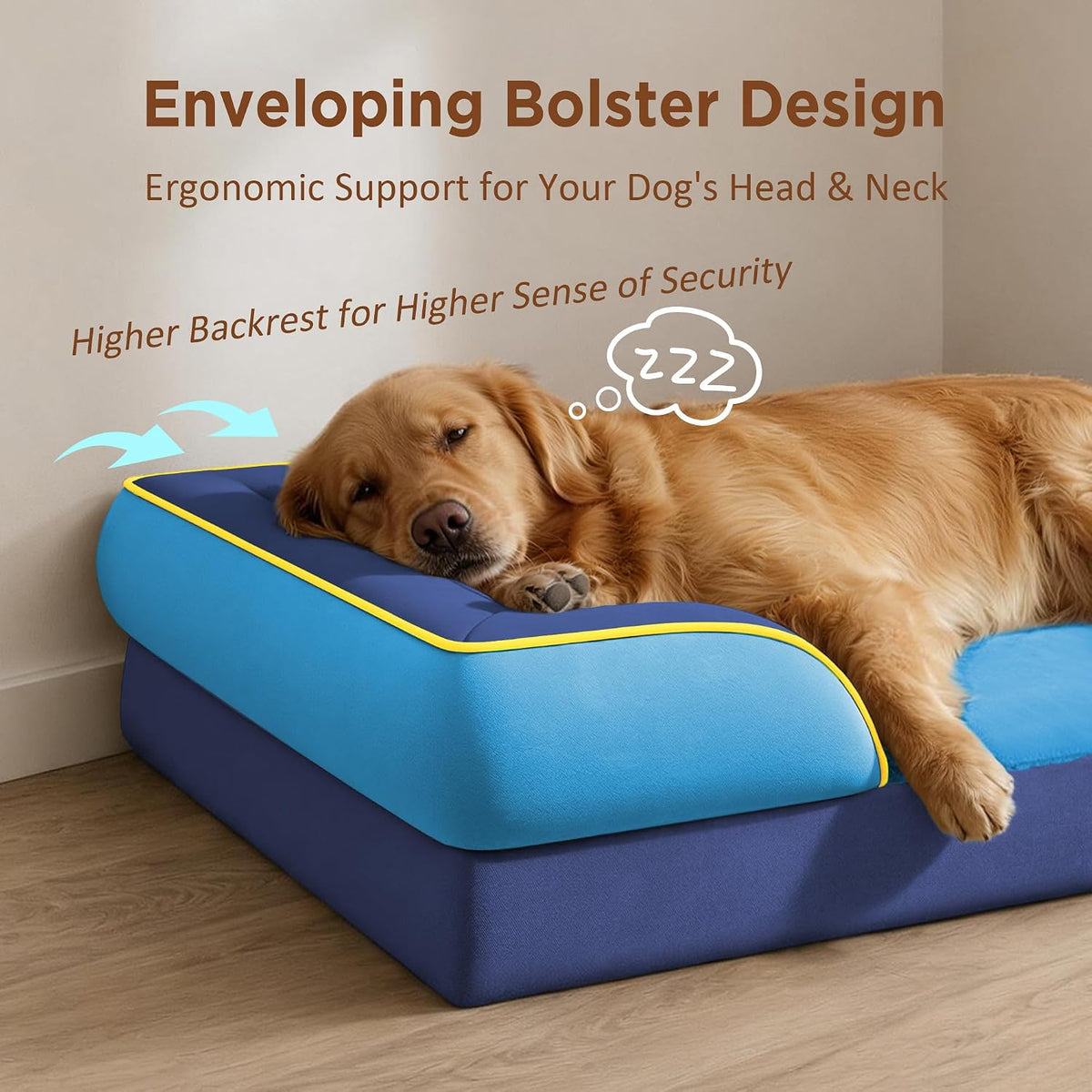 Comfort Expression Waterproof Orthopedic Dog Bed for Extra Large Dogs – Essentials for Dogs - 45.0"L x 35.0"W x 8.5"Th / New Jersey - image 3