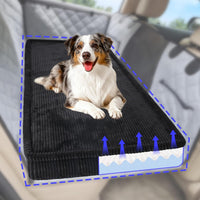 Dog Car Bed, Non-Slip Backseat Extender Pet Mat 50"x24.6"x2" – Essentials for Dogs - XL（56"Lx28.7"M×4"H) / Black