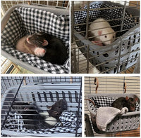JWShang Rat Hammock for Cage - Chew Proof Warm Bed, Hanging Accessory for Small Animals, Mouse, Guinea Pig, Chinchilla, Sugar Glider (Small, Pink)