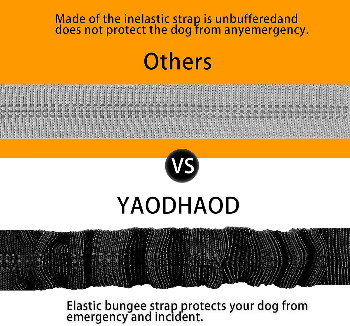 YAOHDAO Dog Seat Belt Harness for Car - Black - image 4