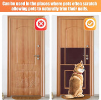 Pet Nail Self Adhesive Replacement Emery Paper Fits Most Dog Scratch Pad Cat Litter Box DIY on The Places Where Pets Like to Scratch Alternatives to Cat and Dog Nail Clippers (10in*13ft, Brown)