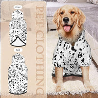 Dalmatian Hoodie, Cute Halloween Cosplay Winter Costume With Pocket, Dalmatians Print Clothes for Medium Large Dogs