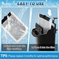 MEWTOGO 12Pcs Medium Filter Cartridges Compatible with Tetra Whisper Bio-Bag M, Aquarium Replacement Filter with Ultra-Activated Carbon for 10i IQ10 PF10 ReptoFilter Creating Clean Environment